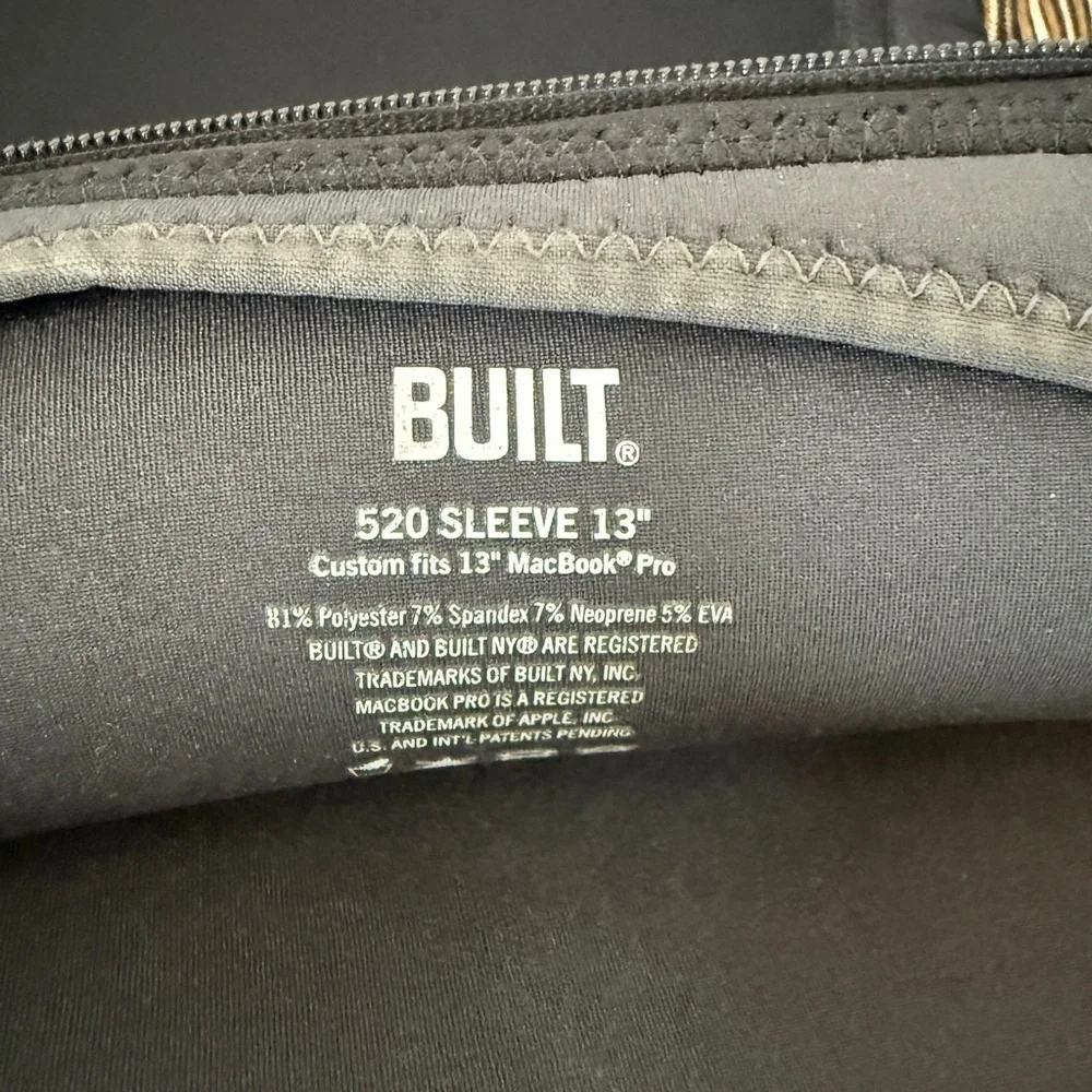 Built 520 MacBook Pro 13-14” Black Neoprene Laptop Sleeve